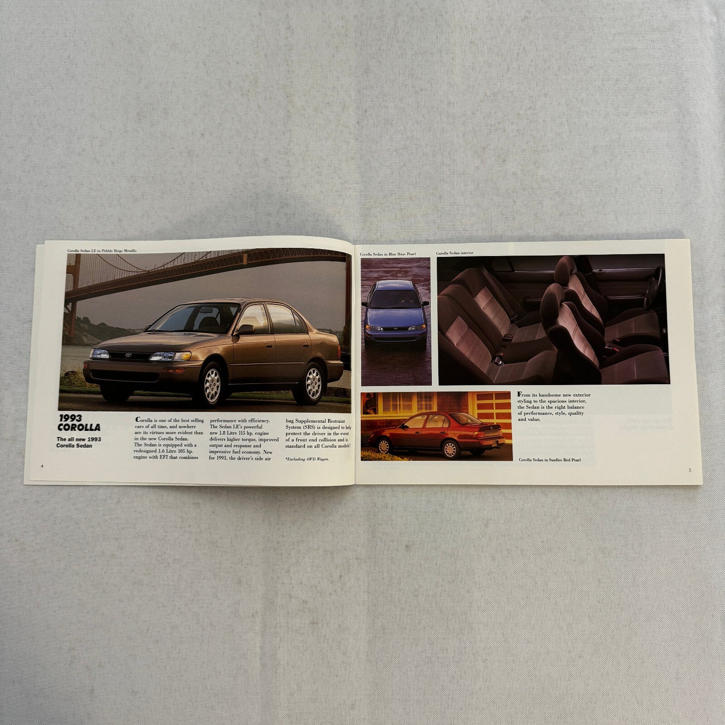 1993 Toyota Sales Brochure Catalog Previa Paseo MR2 Celica 4Runner T100 Pickup