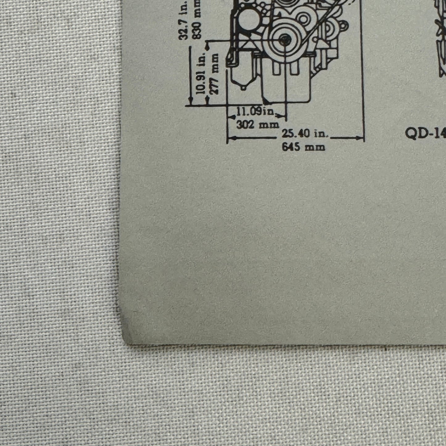 Isuzu Diesel Engine Sales Sheet Brochure Vintage Motorhome RV Camper Truck QD