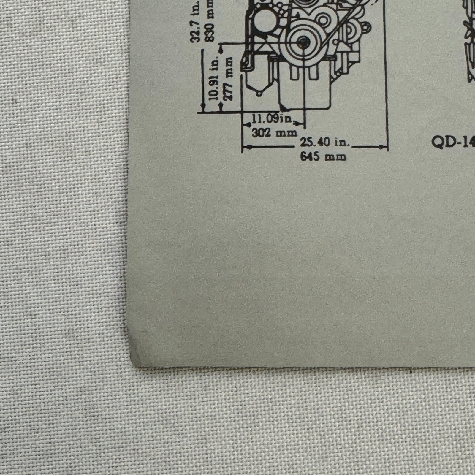 Isuzu Diesel Engine Sales Sheet Brochure Vintage Motorhome RV Camper Truck QD