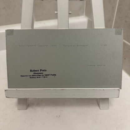 1936 Adler Diplomat Cabriolet Car Illustration Art Drawing Vintage Miniature