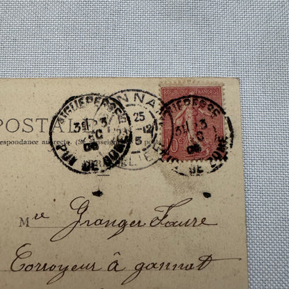 1905 Gordon Bennet Cup Circuit D'Auvergne Postcard Post Card Vintage Posted