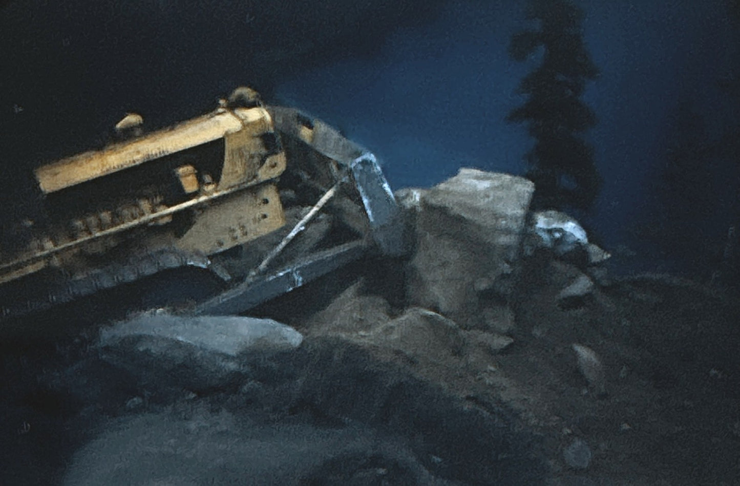 35mm Slide Vintage Image California Highway Construction Equipment Tractor