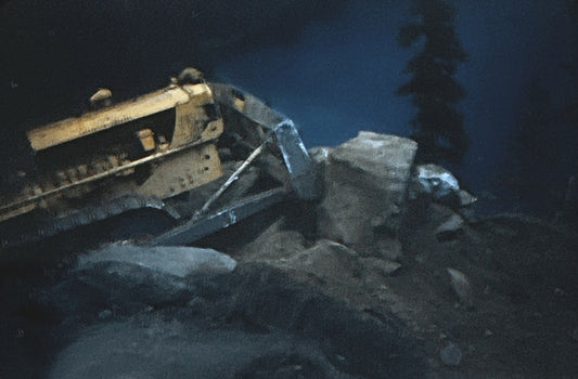 35mm Slide Vintage Image California Highway Construction Equipment Tractor