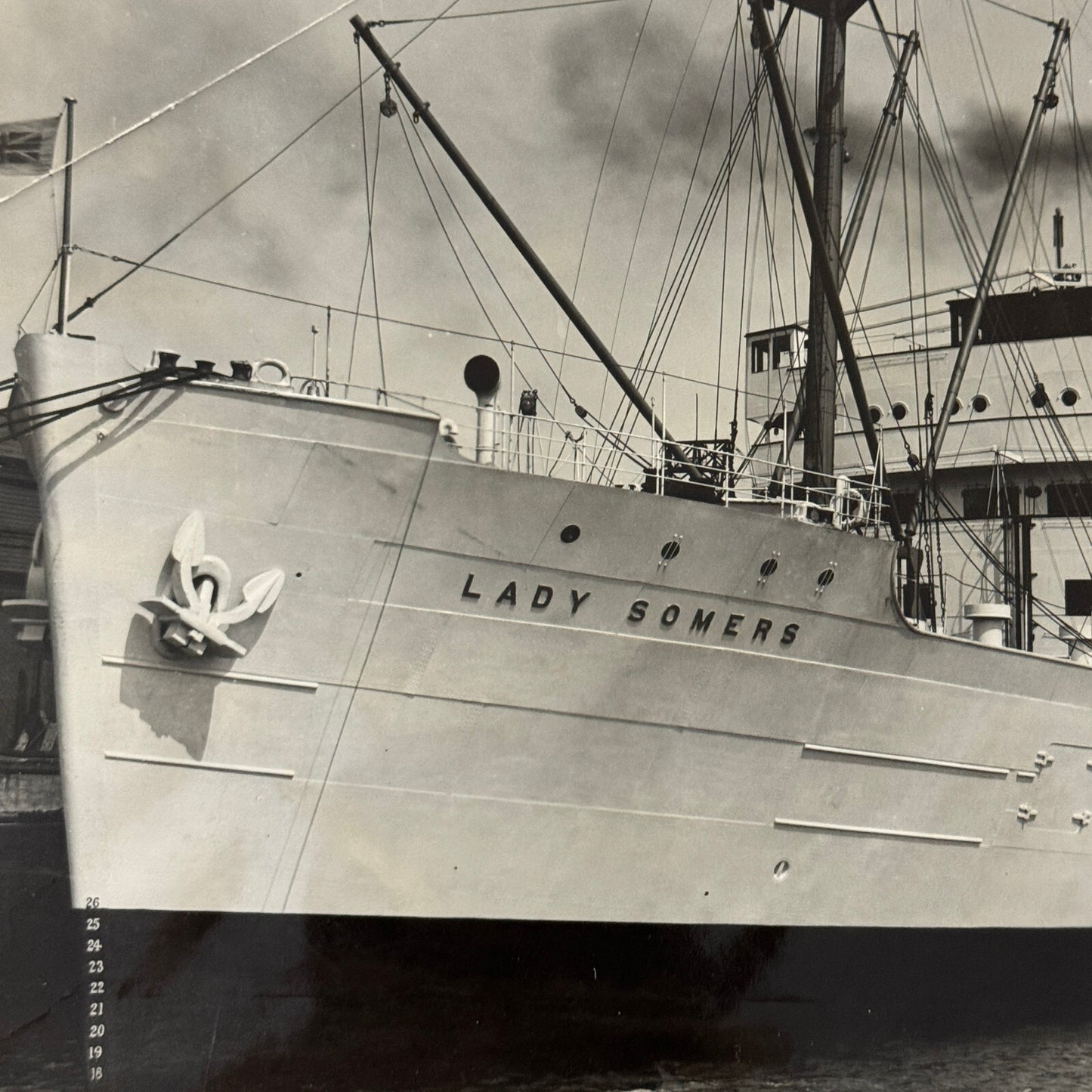 Vintage Ship Boat Photo Photograph Print RMS Lady Somers Montreal Maiden Voyage