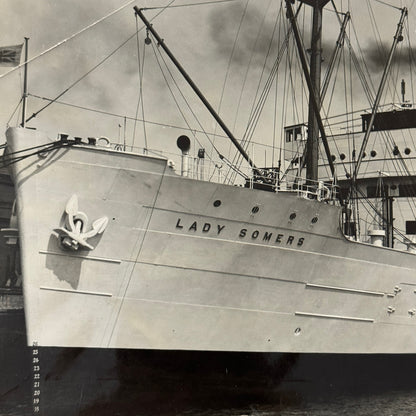 Vintage Ship Boat Photo Photograph Print RMS Lady Somers Montreal Maiden Voyage