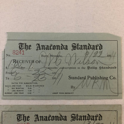 The Anaconda Standard Butte Montana Newspaper Document Ephemera Lot 16x 1910s