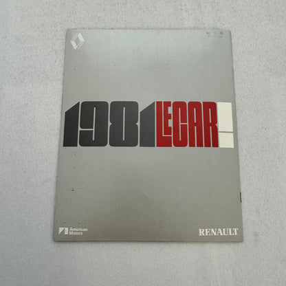 1981 Renault LeCar Car Sales Brochure Catalog Vintage Advertising