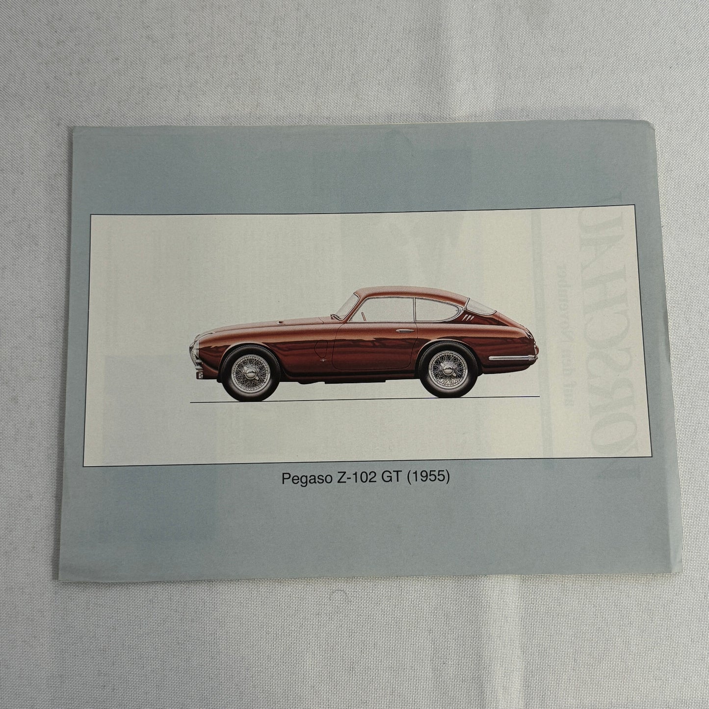 Pegaso Z-102 Coupe Touring Superleggera Car Illustration Art Drawing Hand Drawn