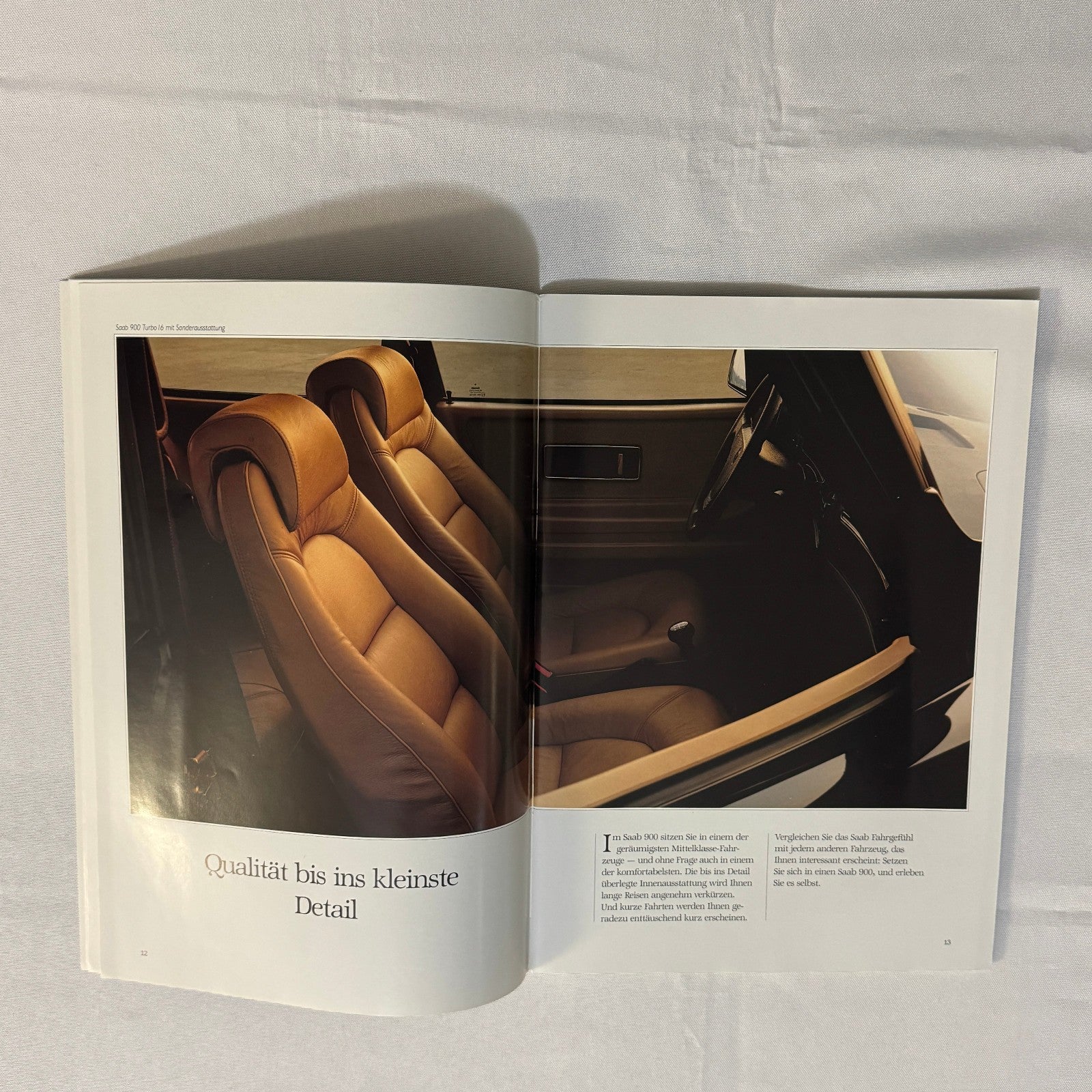 Vintage Saab 900 Car Sales Brochure Catalog 900 Cabriolet 900 Turbo 16S GERMAN