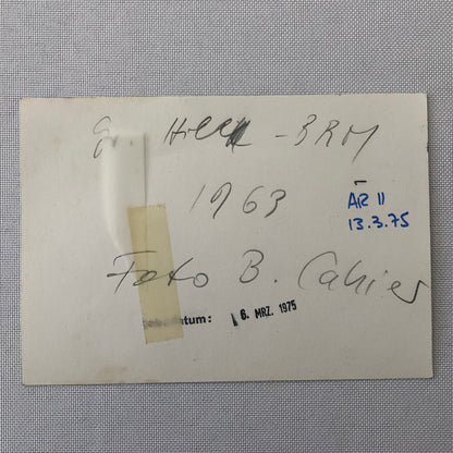 Vintage Racing Photo Photograph BRM Car Graham Hill 1963 Bernard Cahier