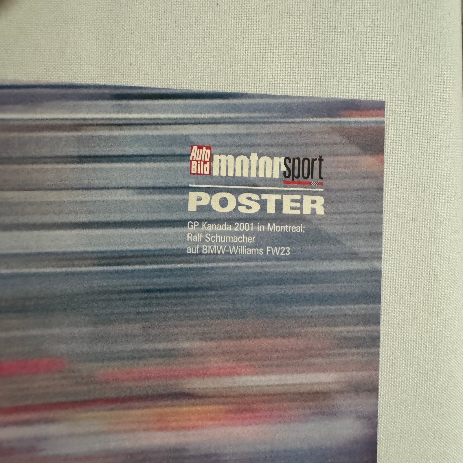 Ralf Schumacher BMW Williams FW23 F1 Formula One Racing Poster Montreal GP