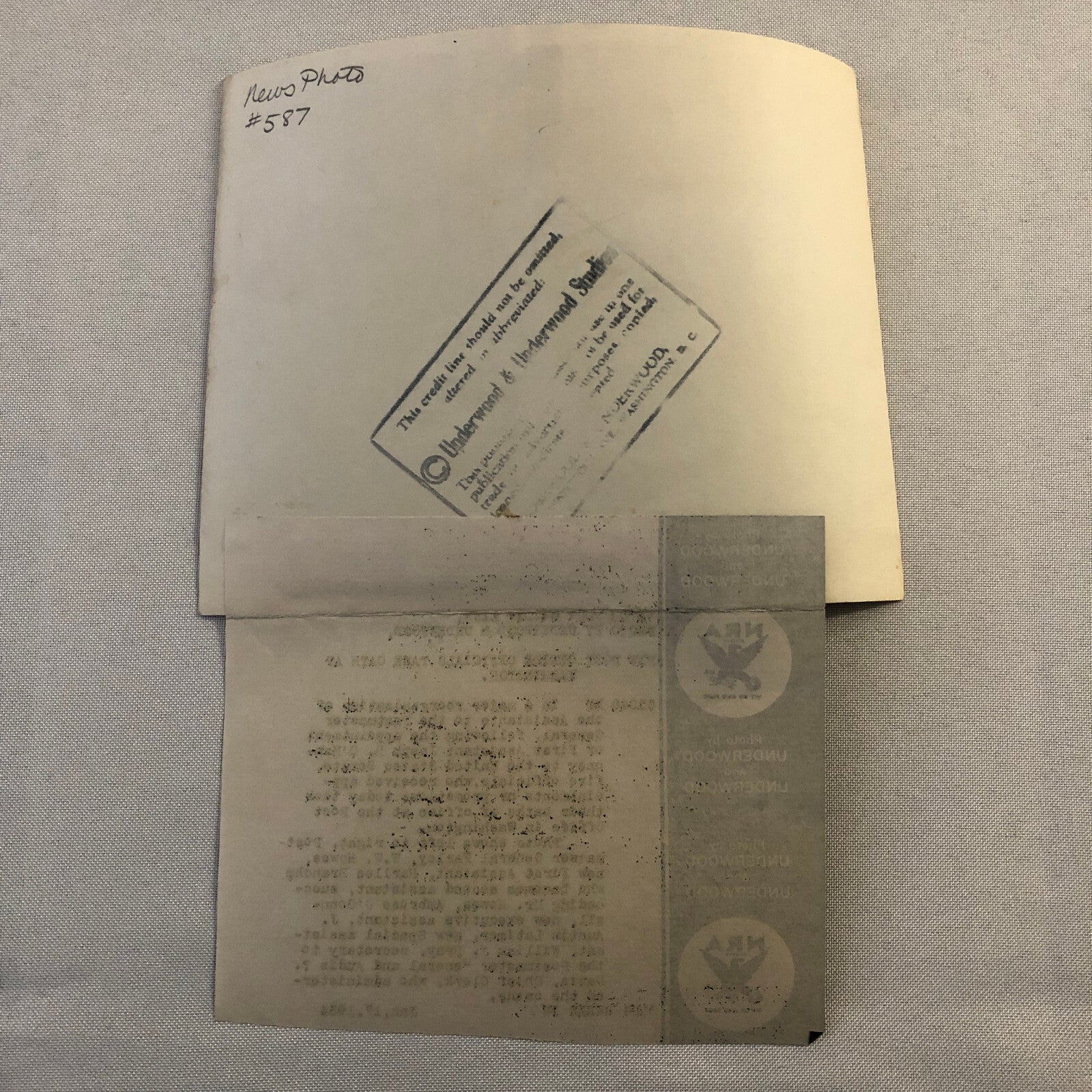 Press Photograph Photo 1934 PostMaster General Postal Post Office Underwood
