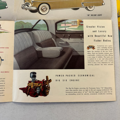 Oldsmobile Sales Brochure Catalog 76 88 98 Coupe Sedan Convertible 1950 1951