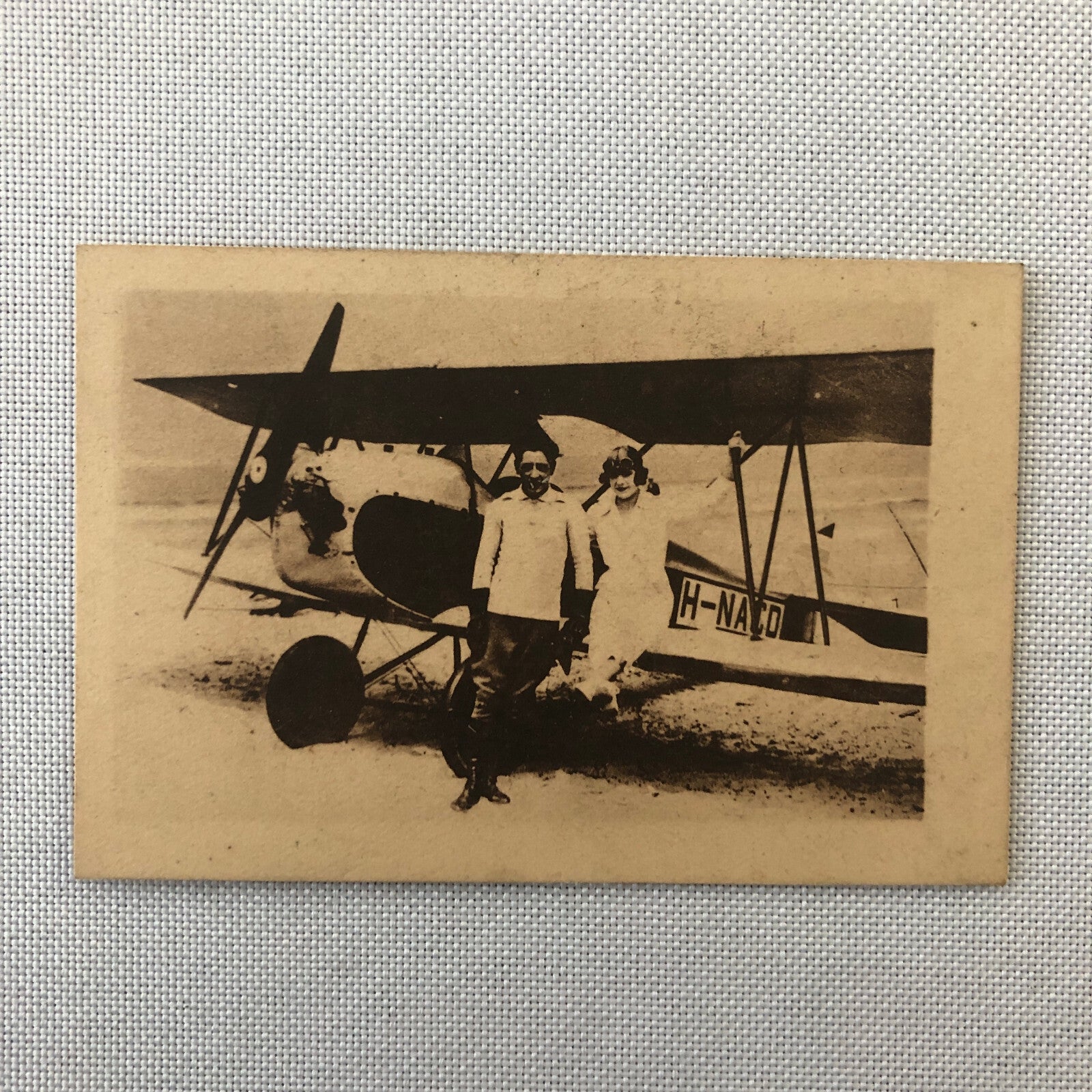 LMB La Magneto Belge Motor Advertising Card Aviation Pilot Miss Edy Ruth