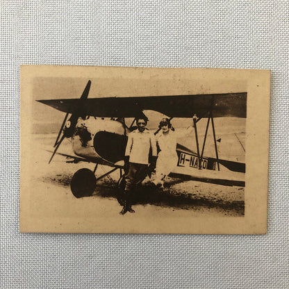 LMB La Magneto Belge Motor Advertising Card Aviation Pilot Miss Edy Ruth