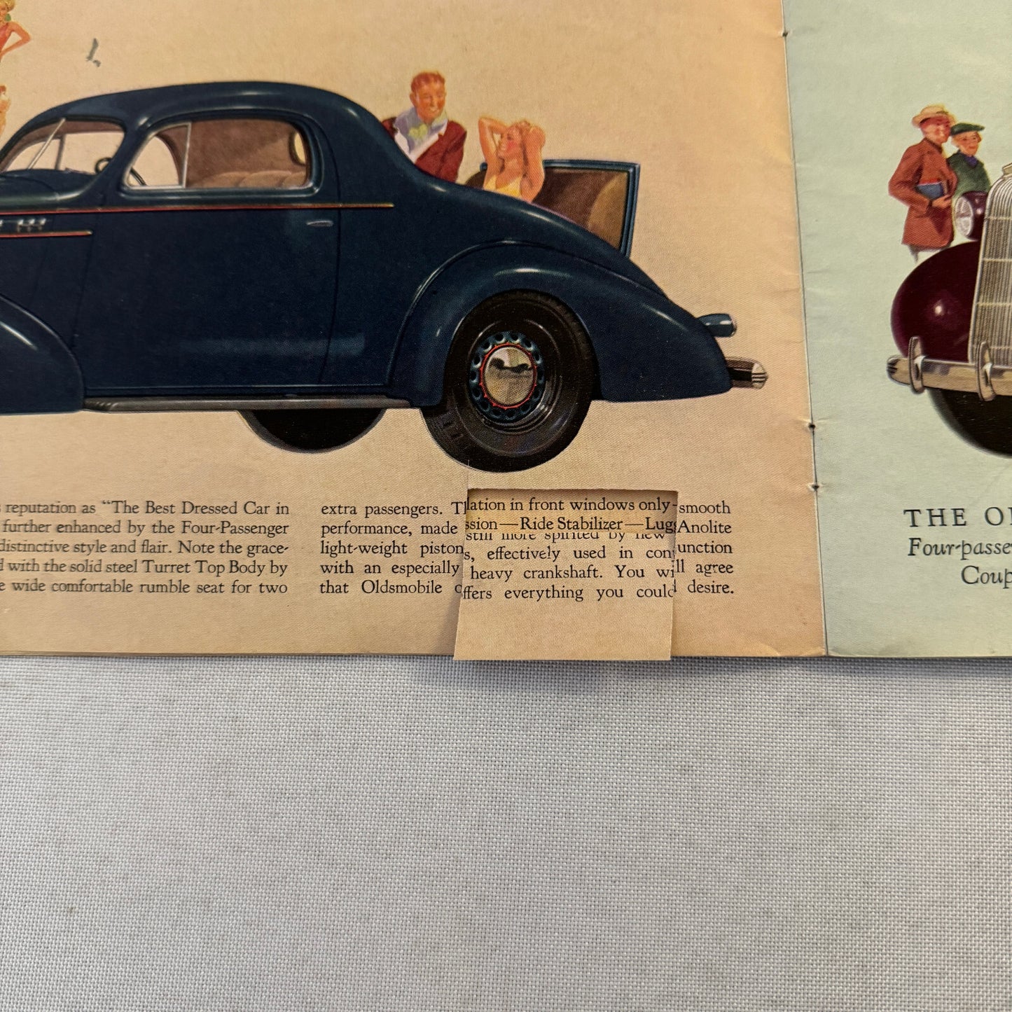 1936 Oldsmobile Six and Eight Sales Brochure Catalog Coupe Sedan Convertible