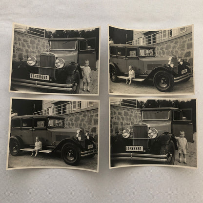 Vintage Photo Photograph Lot Baby Child with Wanderer Car 1930 AL22SM1