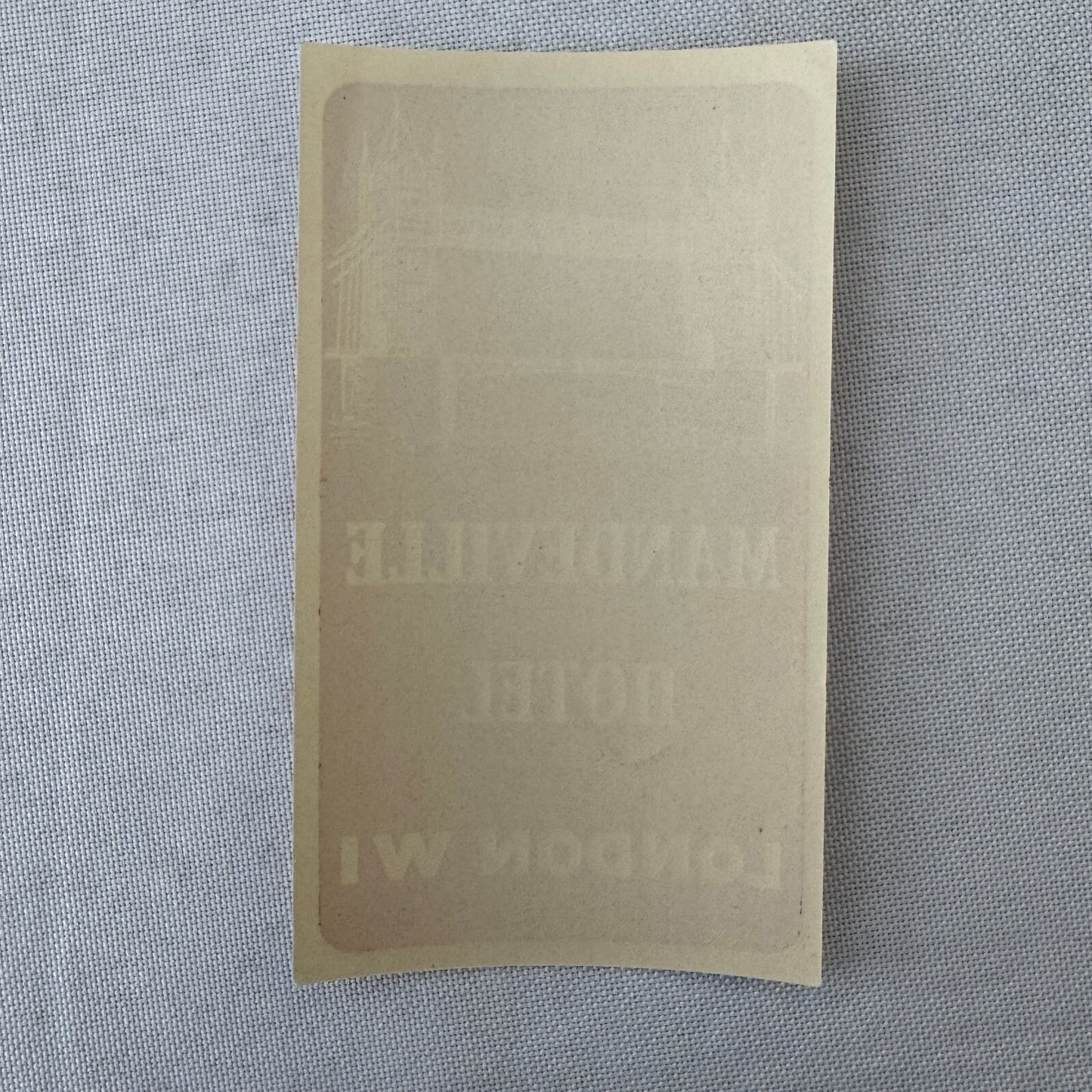 Vintage Hotel Travel Luggage Label Mandeville Hotel London