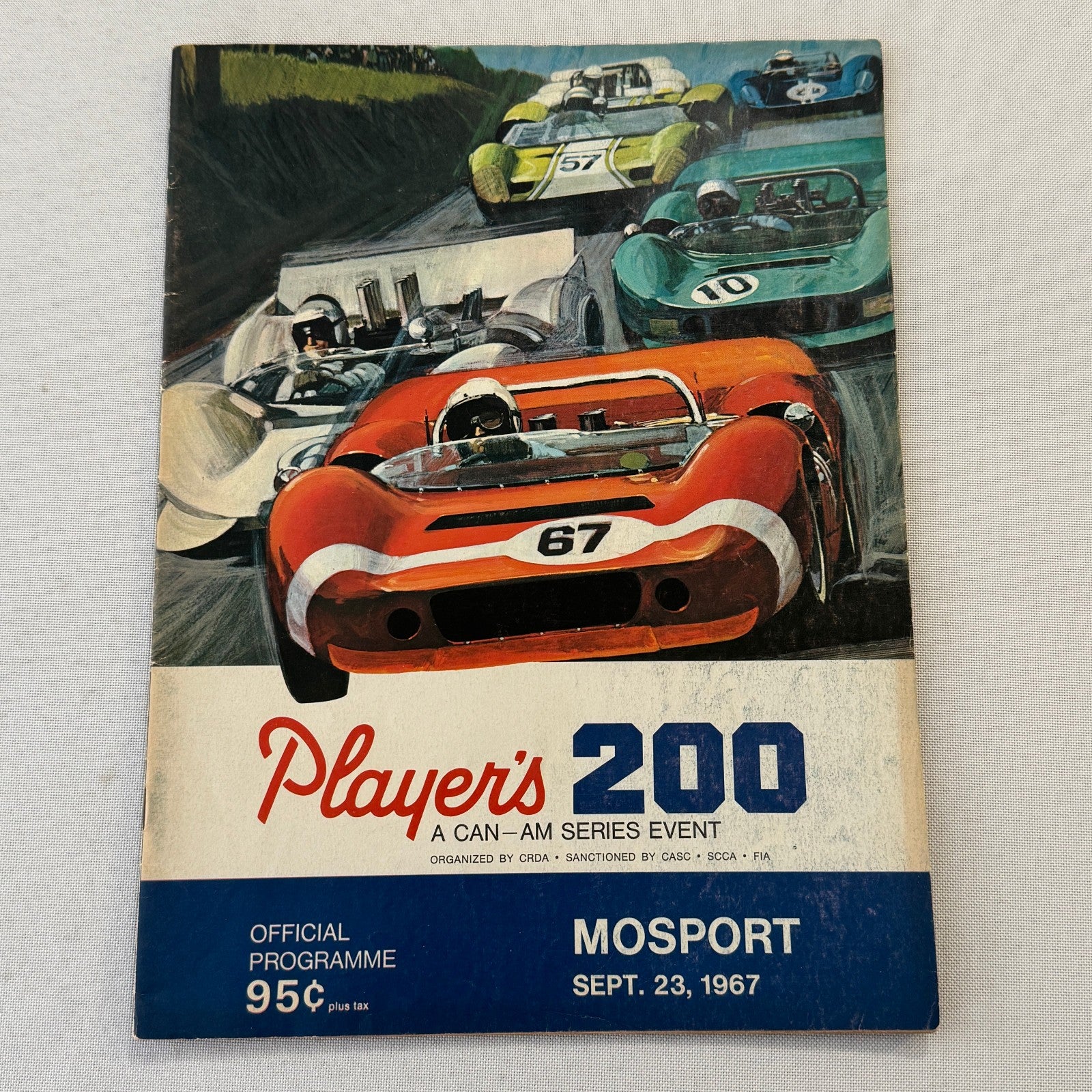 1967 Can Am Racing Program Players 200 Mosport Canada CanAm Bruce McLaren +