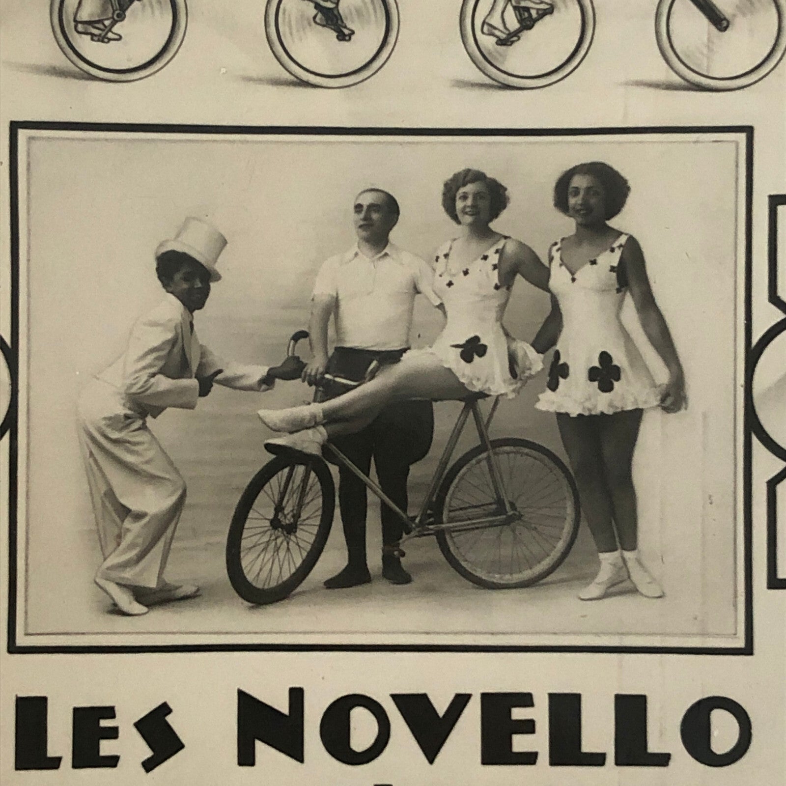 Circus Performer Bicycle Balancing Act Vintage Photo Photograph Les Novello
