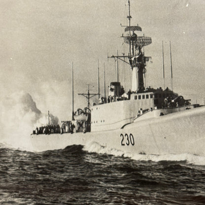 Royal Canadian Navy Ship HMCS Margaree Vintage Press Photo Photograph 1958 Boat