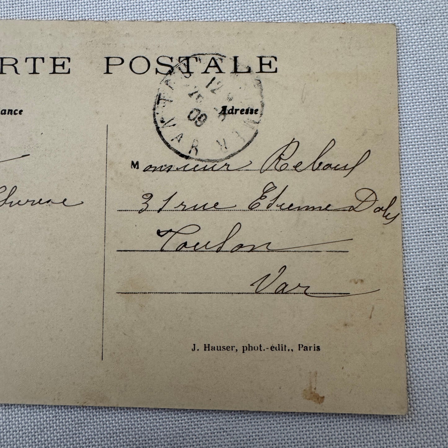 Vintage Zeppelin Airship Dirigible Postcard Post Card French Republique Military