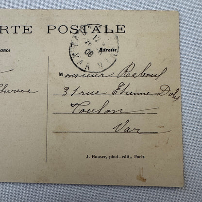 Vintage Zeppelin Airship Dirigible Postcard Post Card French Republique Military