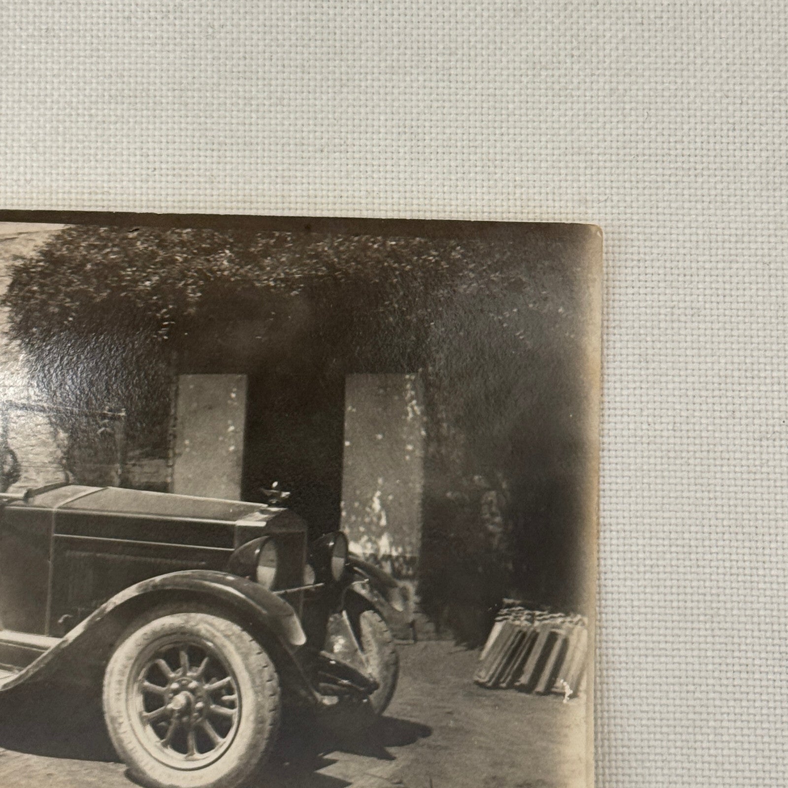 Vintage Photograph Photo Antique Man in Early Automobile Car
