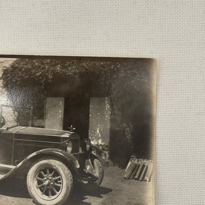 Vintage Photograph Photo Antique Man in Early Automobile Car
