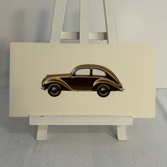 1939 Hanomag Car Illustration Art Drawing Hand Drawn Vintage