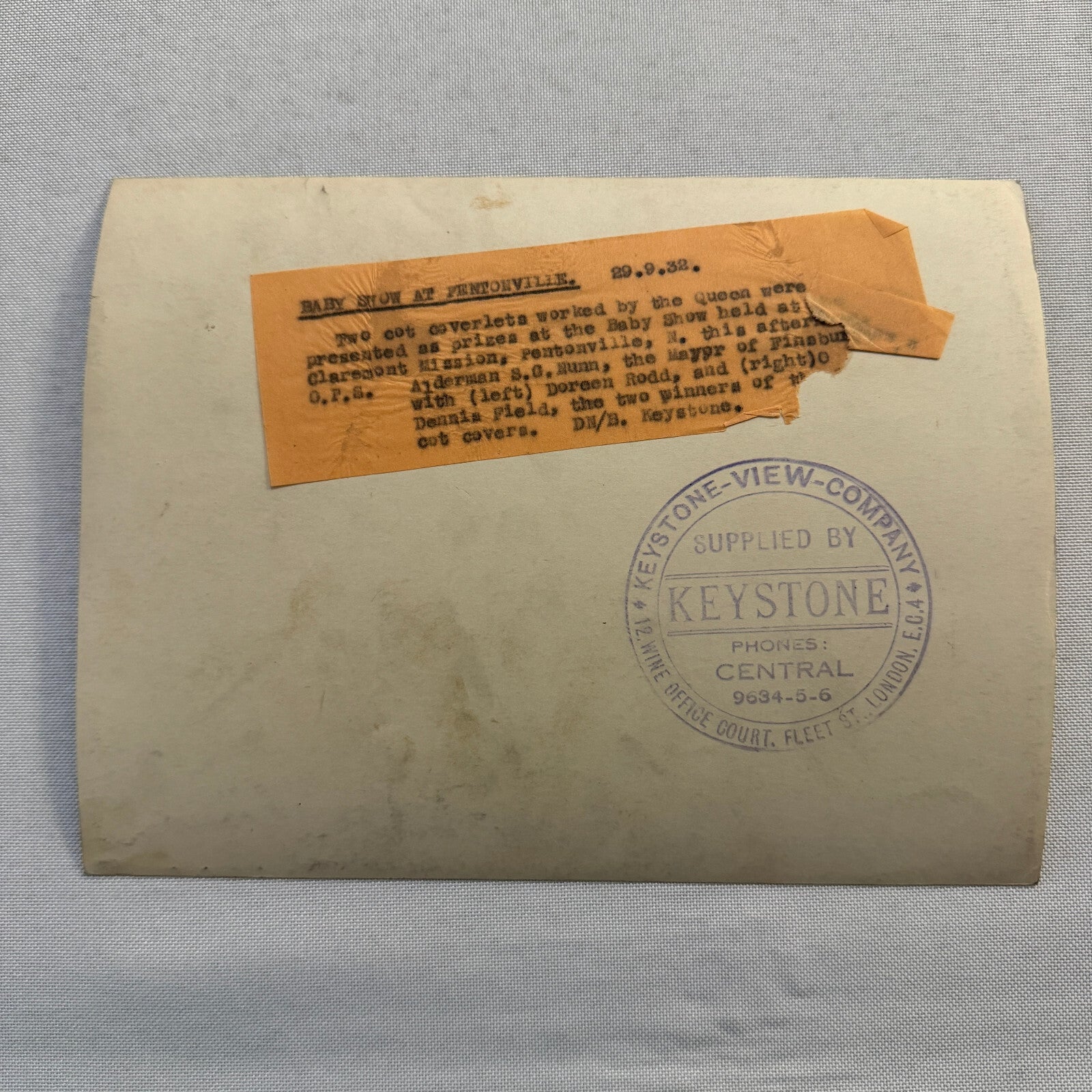 Pentonville UK Baby Show Cot Coverlets Worked By Queen as Prize 1932 Press Photo