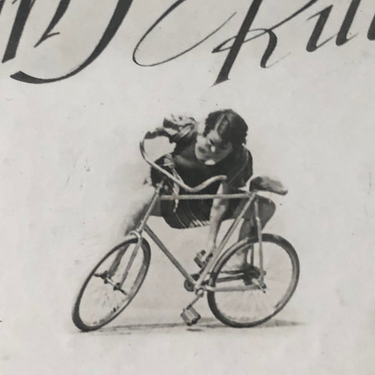 Vintage Circus Photo Dan Sayton Ruth Bicycle Balancing Act Performer Photograph