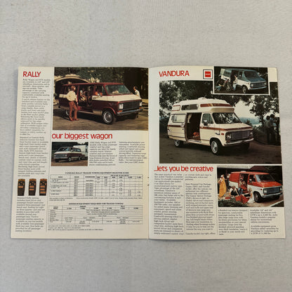 GMC Recreational Vehicles RV Sales Brochure Catalog Vandura Suburban Jimmy Rally