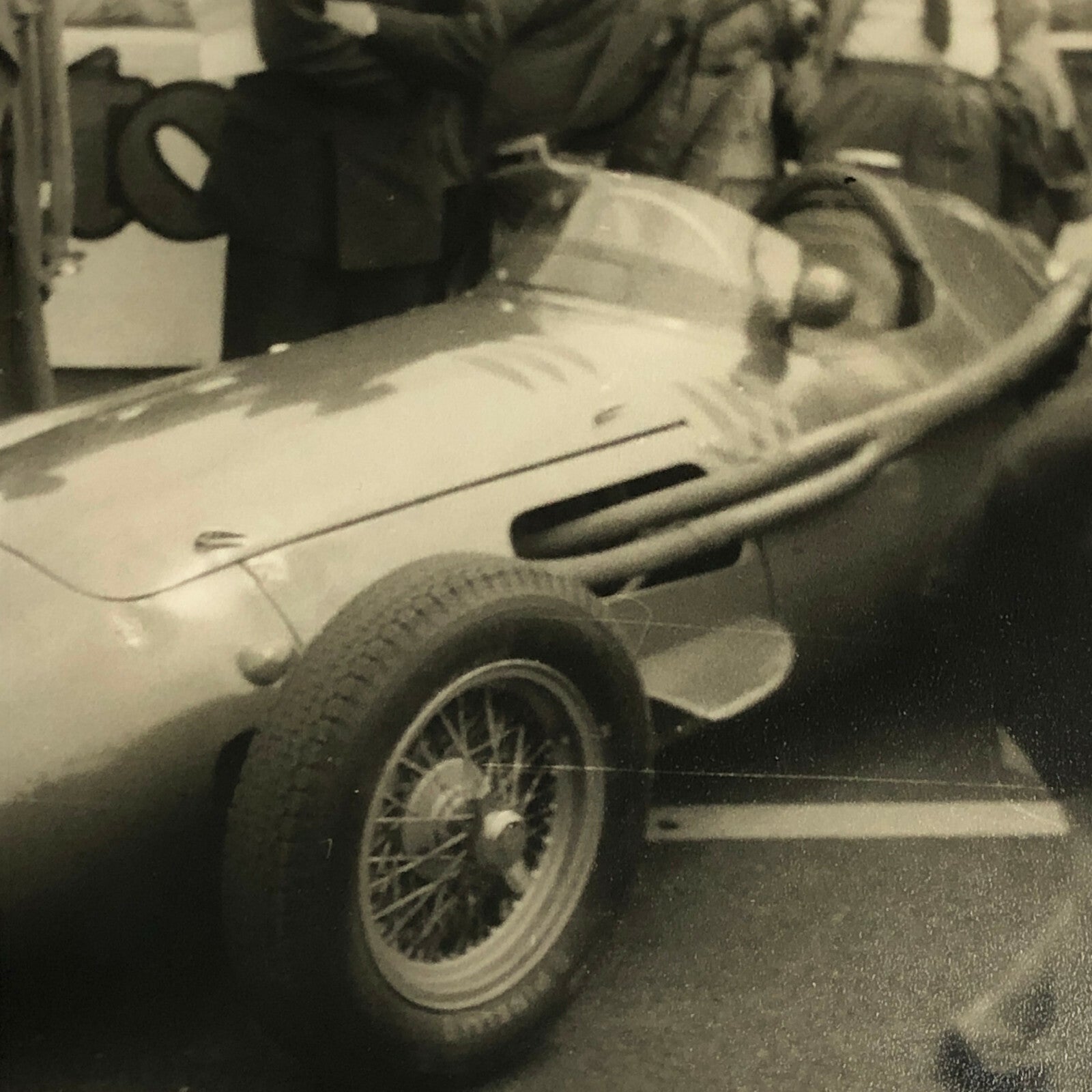 Vintage Grand Prix Car Racing Driver Photo Photograph Print 