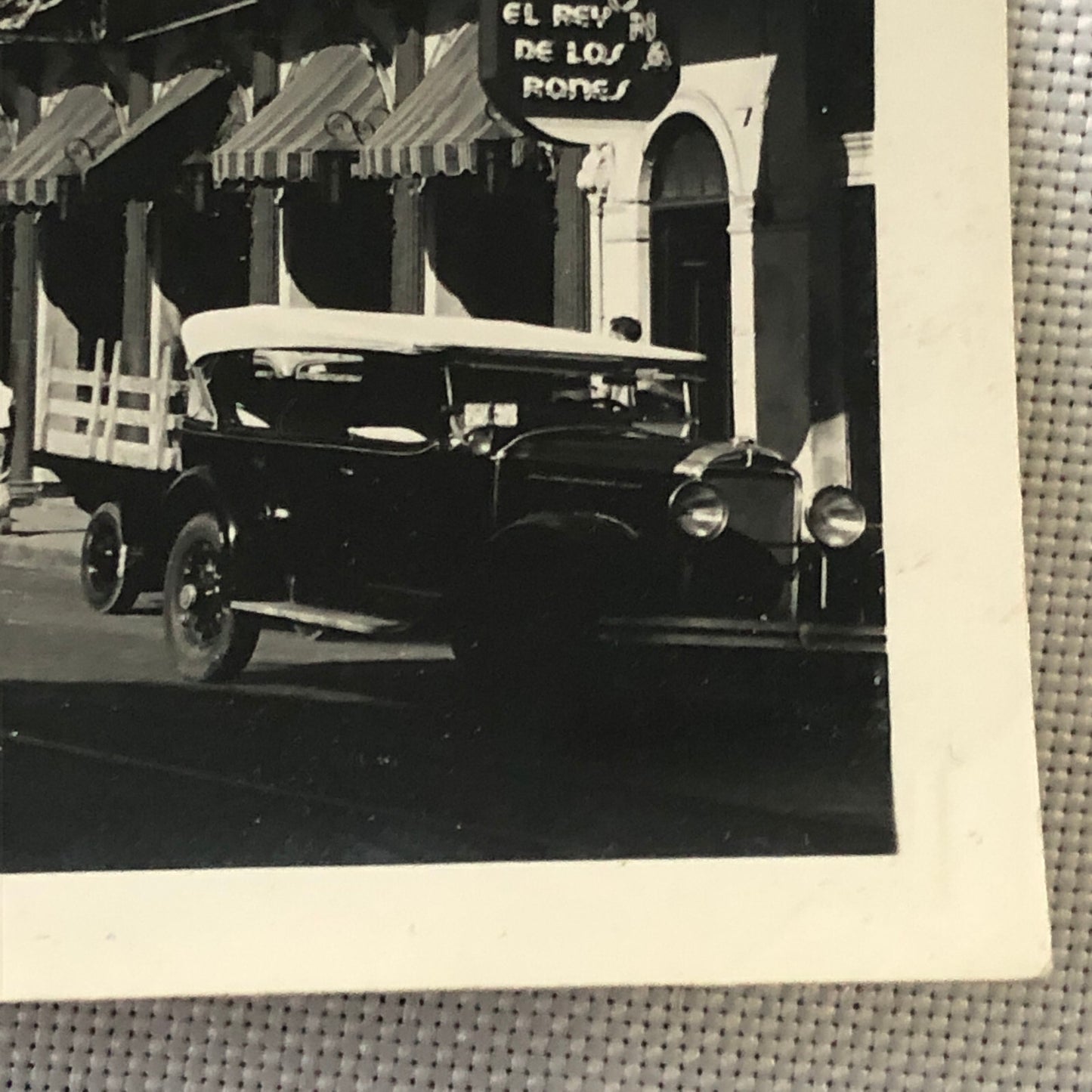 Vintage Street Scene Snapshot Photo Photograph Cars Automobile Club Building