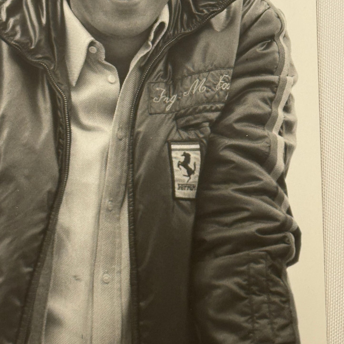 Vintage Racing Photo Ferrari Engineer Mauro Forghieri 1972 German Grand Prix