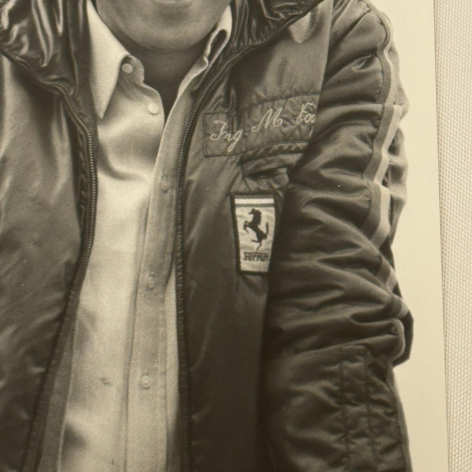 Vintage Racing Photo Ferrari Engineer Mauro Forghieri 1972 German Grand Prix