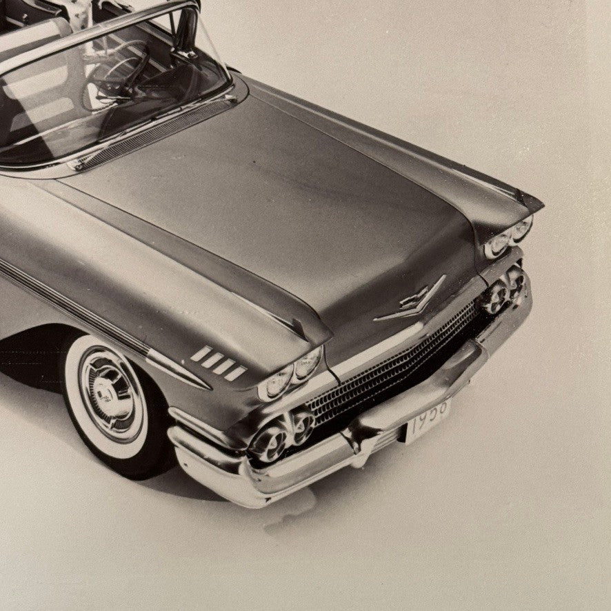 1958 Chevrolet Impala Convertible Car Photo Photograph Print
