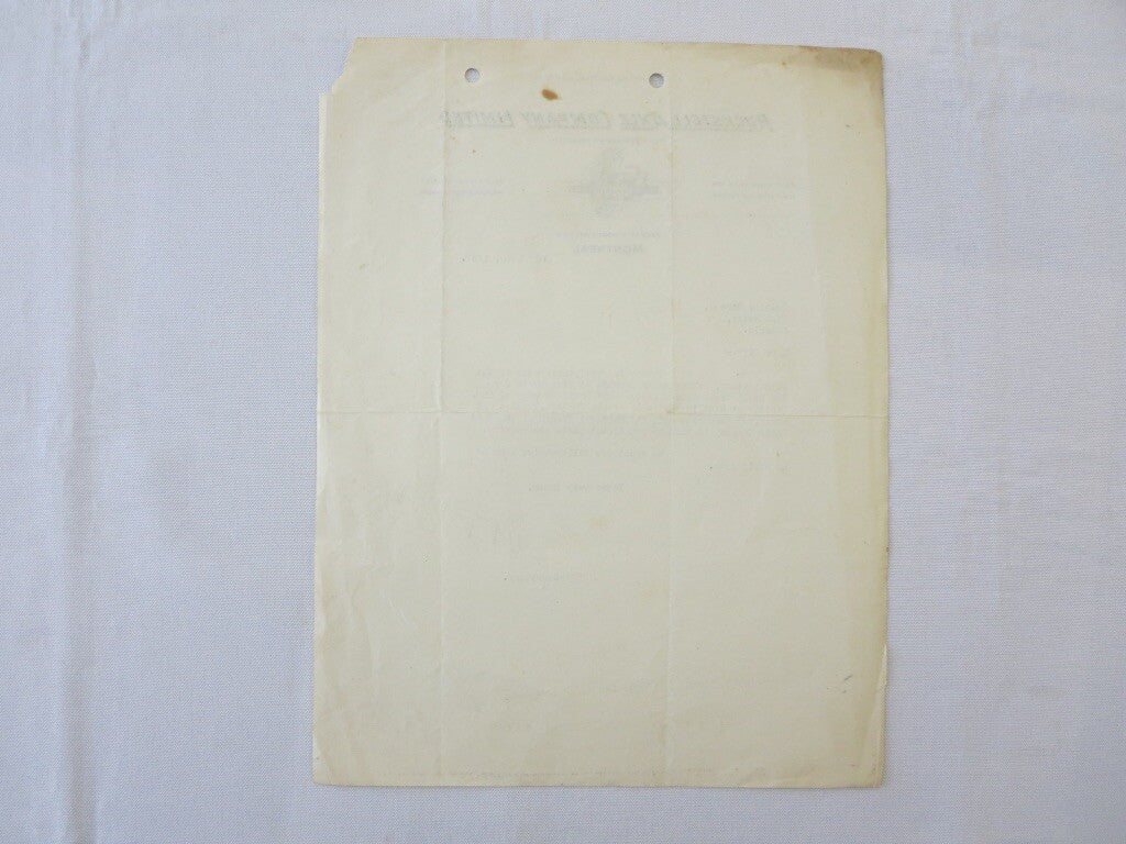 1927 Ruckstell Truck Axle Company Factory Letter FORD Letterhead