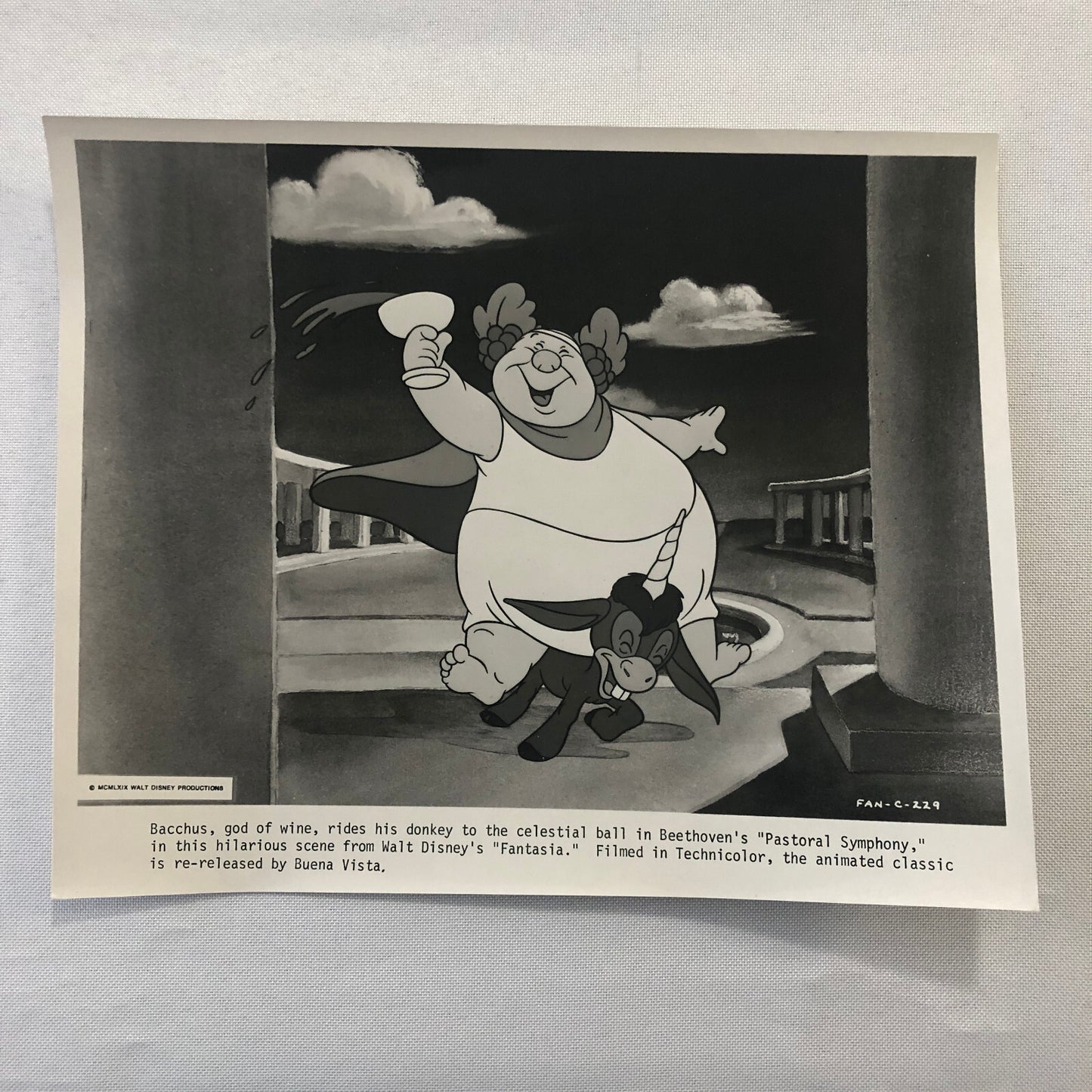 Walt Disney Fantasia Movie Film Press Photo Photograph Bacchus Beethoven