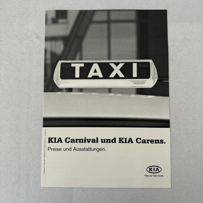 2004 Kia Carnival and Carens TAXI CAB Sales Brochure Catalog German Text