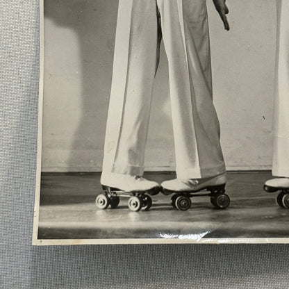 Vintage Circus Photo Rowlers Roller Skating Act Performer France Photograph