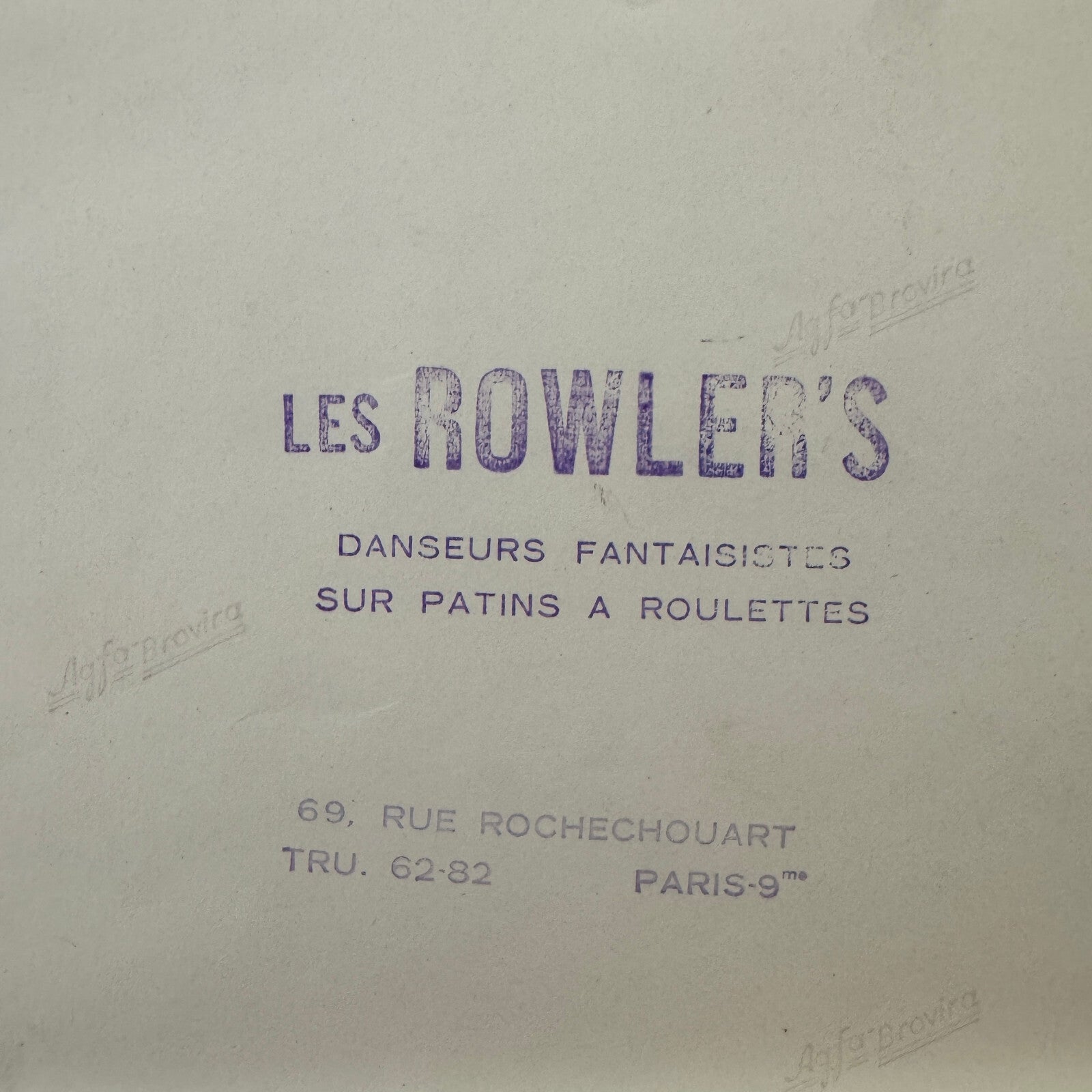 Vintage Circus Photo Les Rowlers Rollerskating Act Performer Photograph