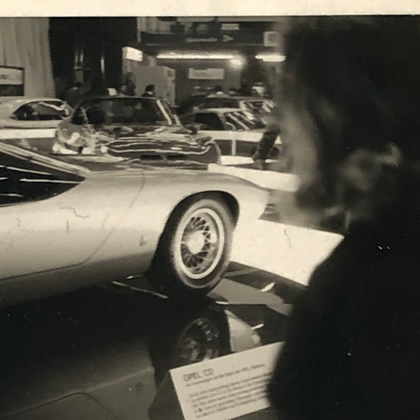 Vintage Opel CD Concept Car Automobile at Auto Show Photo Photograph Lot of 2