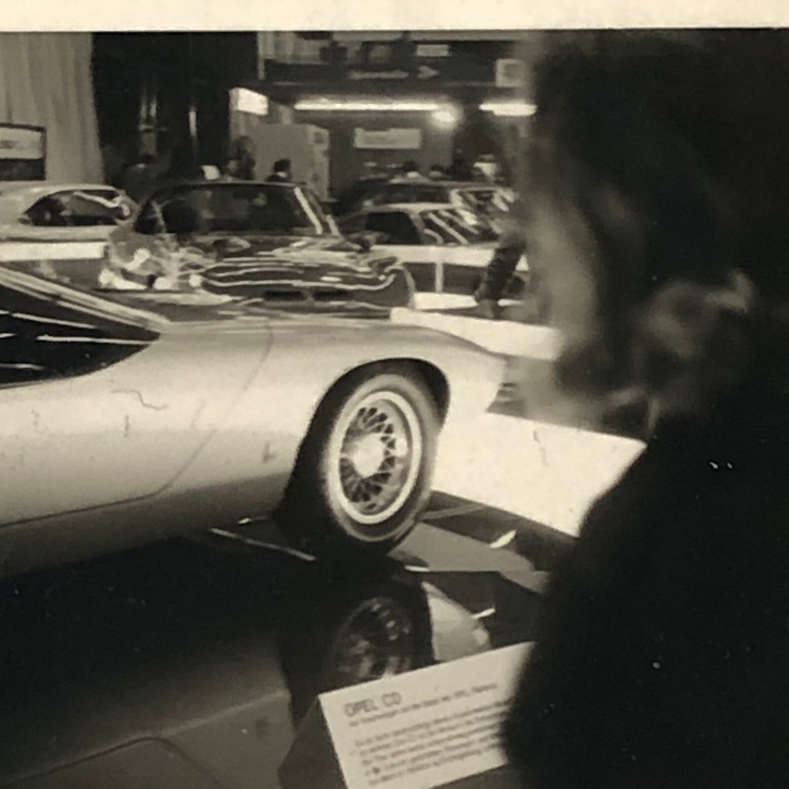 Vintage Opel CD Concept Car Automobile at Auto Show Photo Photograph Lot of 2