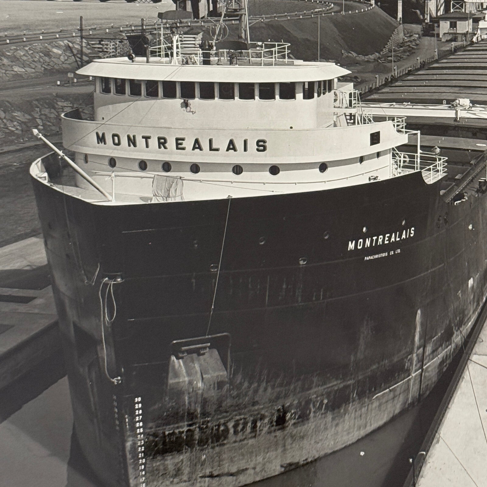 Vintage Ship Press Photo Photograph Print Boat Montreal Montrealais 1963