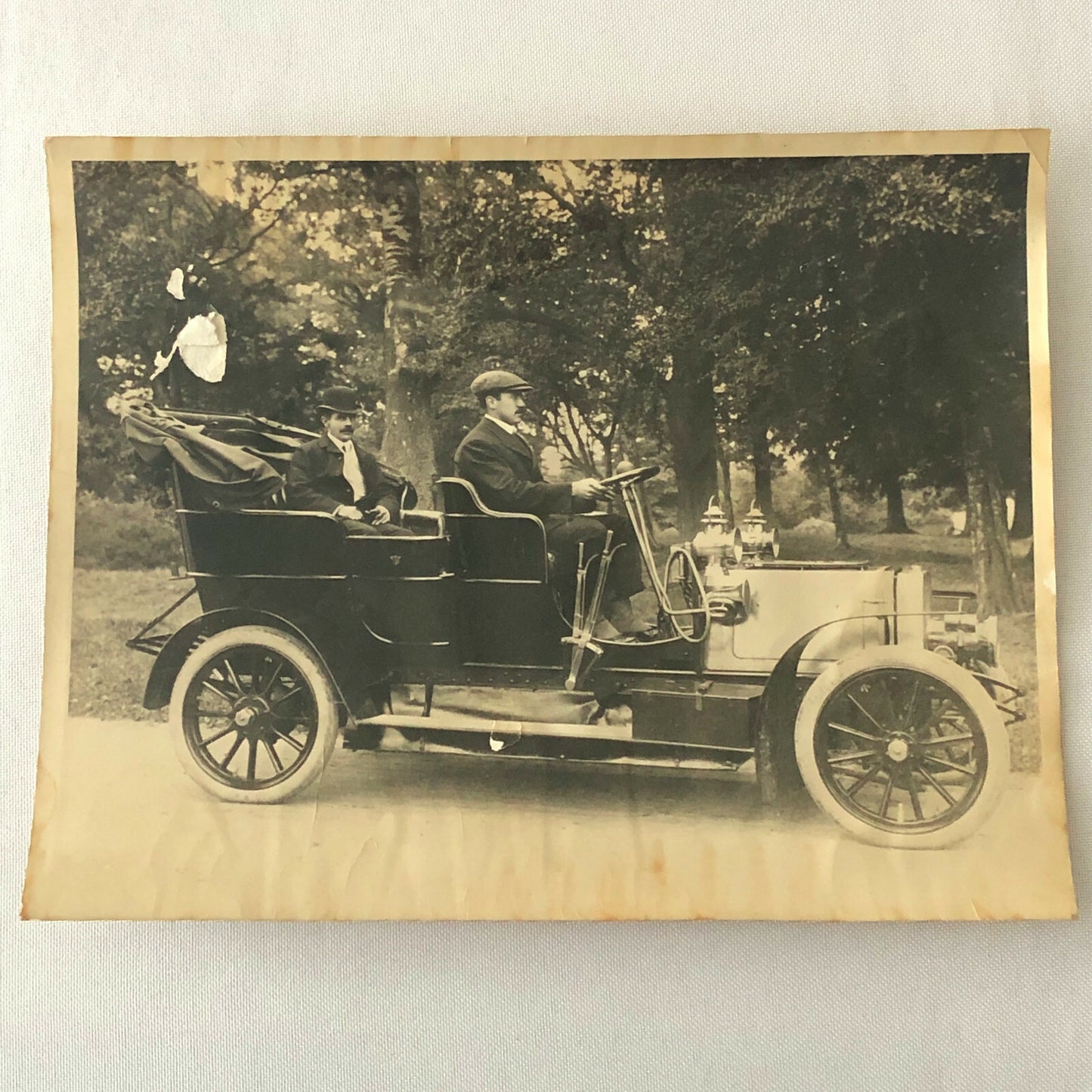 Vintage Photograph Photo Early Antique Car with Driver
