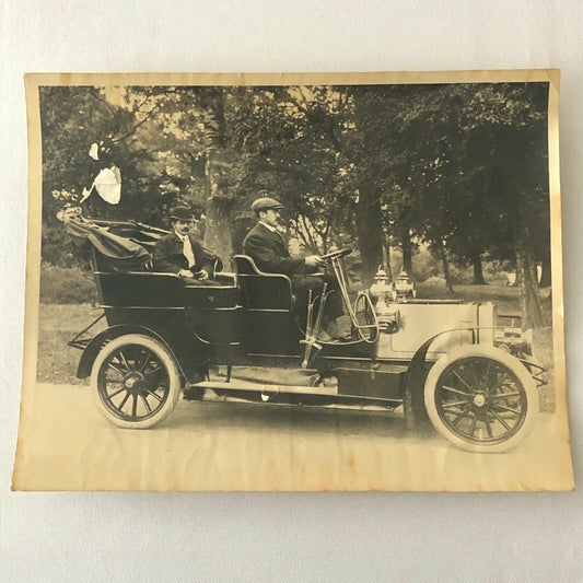Vintage Photograph Photo Early Antique Car with Driver