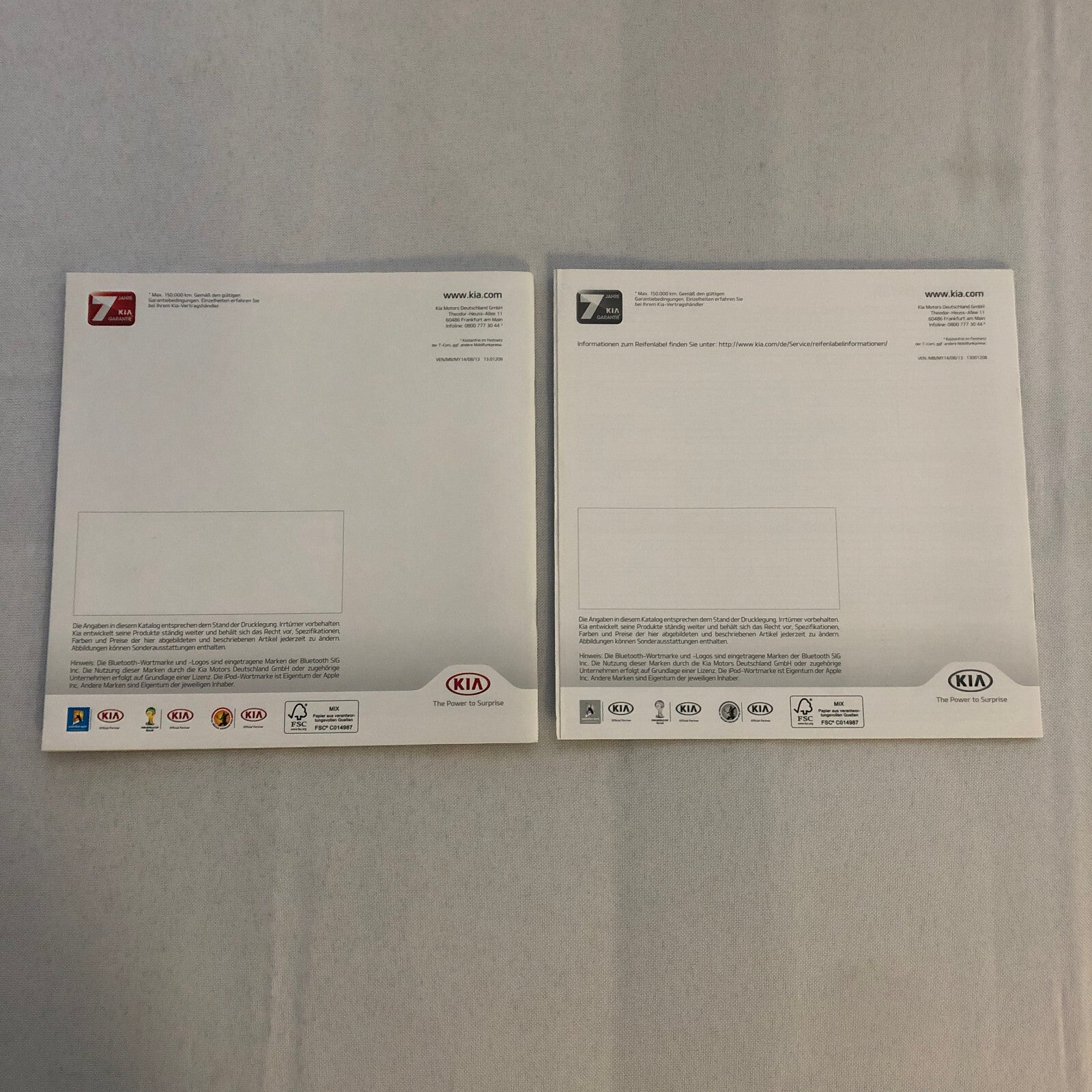 2014 Kia Venga Car Sales Brochure Catalog with Price List GERMAN Market