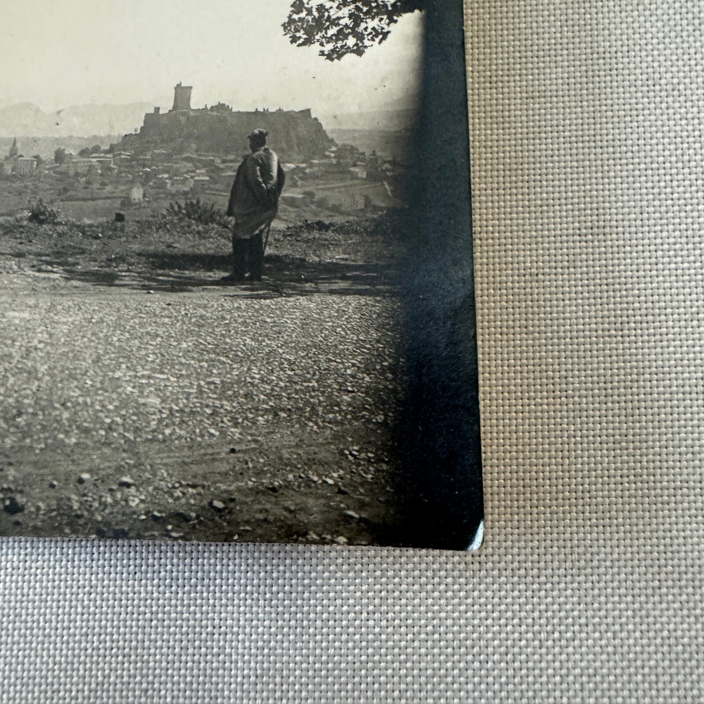 Vintage French Real Photo Postcard Post Card RPPC Automobile People Car